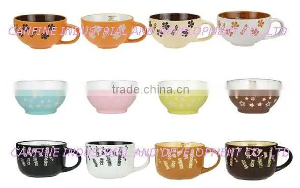 CERAMIC SOUP BOWL WITH LID AND SPOON