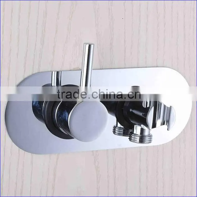 Brass Shower Tap with Holder, Chrome Finsih and Wall Mounted
