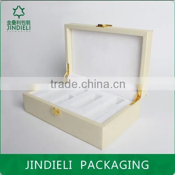 hot stamping decorative white cosmetic gift box packaging