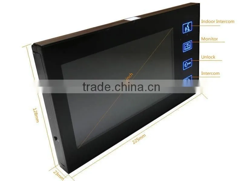 New 7" TFT Video Intercom Remote Unlock Night Vision CCTV Camera Rainproof Security Video Wireless Doorbell