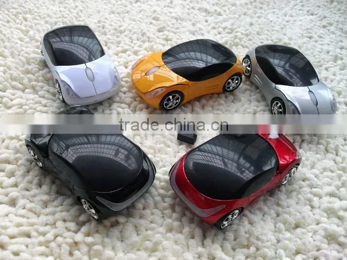 Red 2.4G car shape wireless mouse