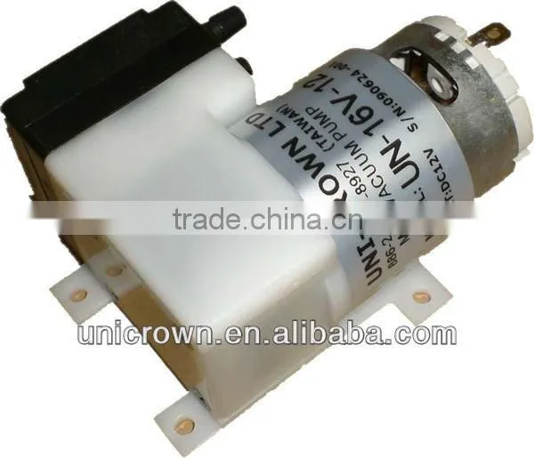 DC-16V 500mmHg 13LPM 9.6W Mini oilless electric Vacuum pumps 12V