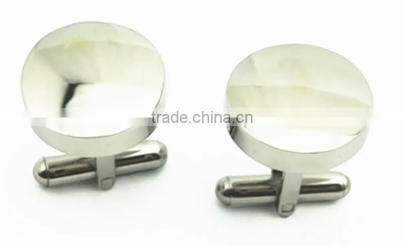 Steel custom made cufflinks blank make custom cufflinks