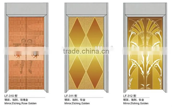 XY Elevator Rose Golden Elevator Door Elevator Selcom Landing Door