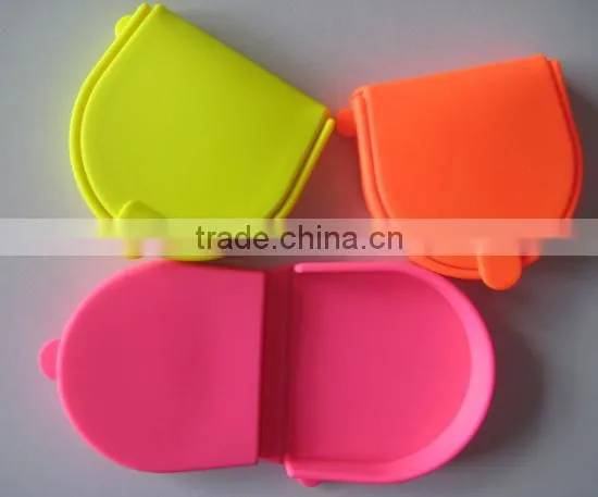 silicone heart design coin bag fashion silicone purse
