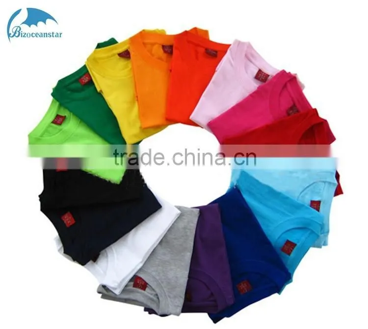Plain T-shirt blank T-shirt high quality 100%cotton cheap fashion round neck T-shirt