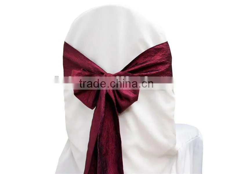 Crinkle taffeta table runner,table cloth,chair sash,placemat,napkin,chair cover