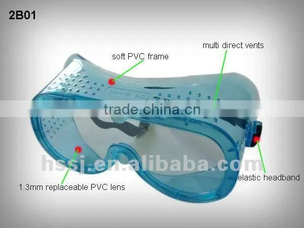 2016 New Medical & industrial safety goggles Protective goggles safety eyewear multi-direct vents safety goggles manufacturer