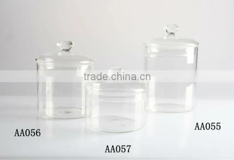 Clear Glass Candy Jar