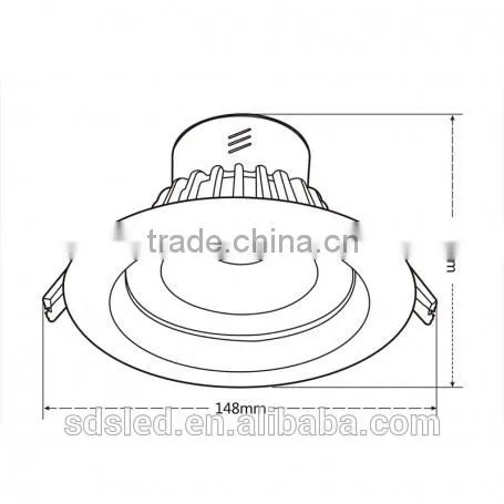 LED downlight Down Light 12W Warm White 1000lm COB downlight