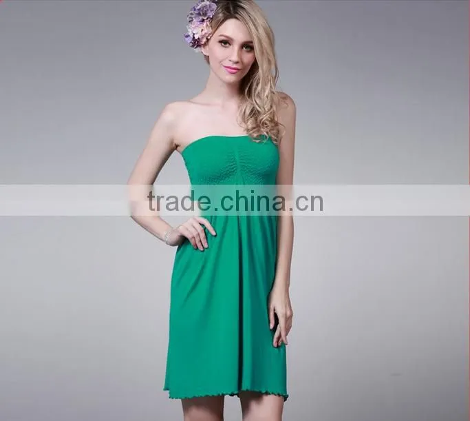 New Casual Style Strapless Sleeveless Slim Hype One-piece Ladies Dress