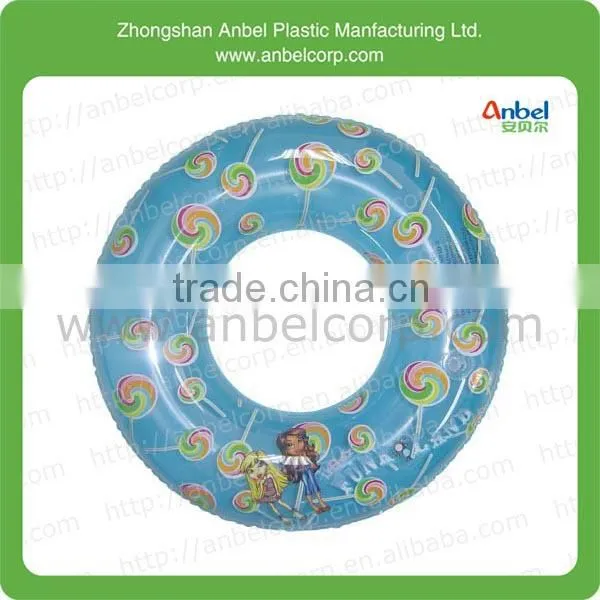 Anbel's 20 inches PVC plastic lively print inflatable swimming rings for kids