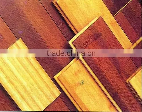 bedroom used warm bamboo flooring with coffee color