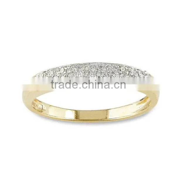 Shiny pave setting 925 sterling silver Jewels gilded CZ Band