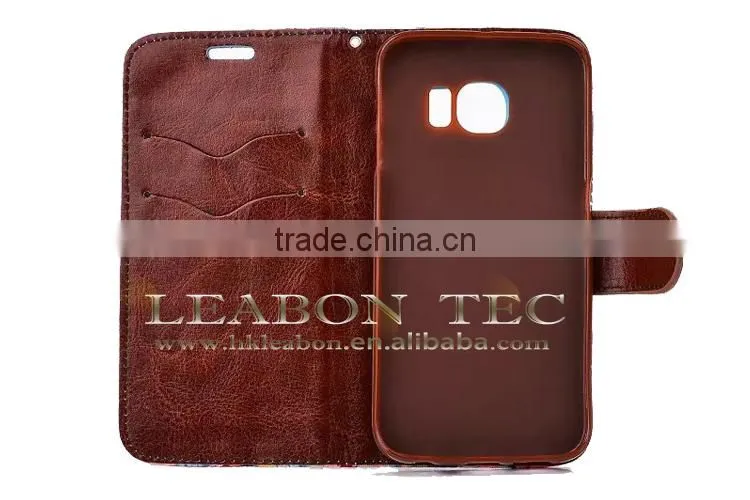 Wholesale Alibaba Leather Cell Phone Cover Case, For Samsung Galaxy S6 Wallet Leather Case