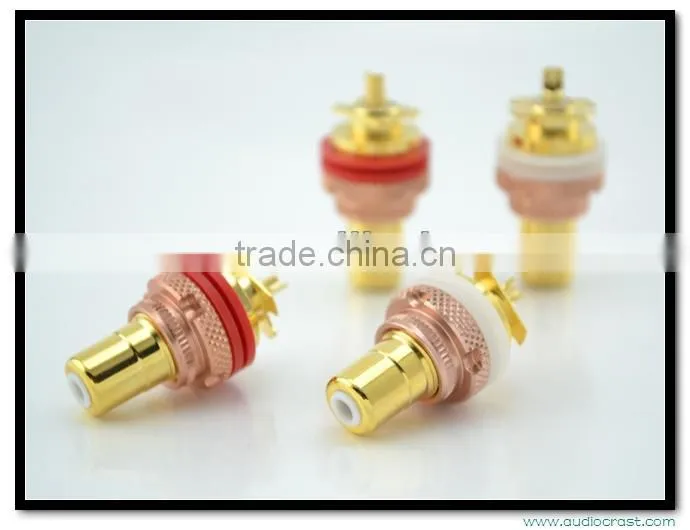 Audiocrast AS-103(G) High End Gold RCA Female Audio Plug RCA Socket RCA chassis