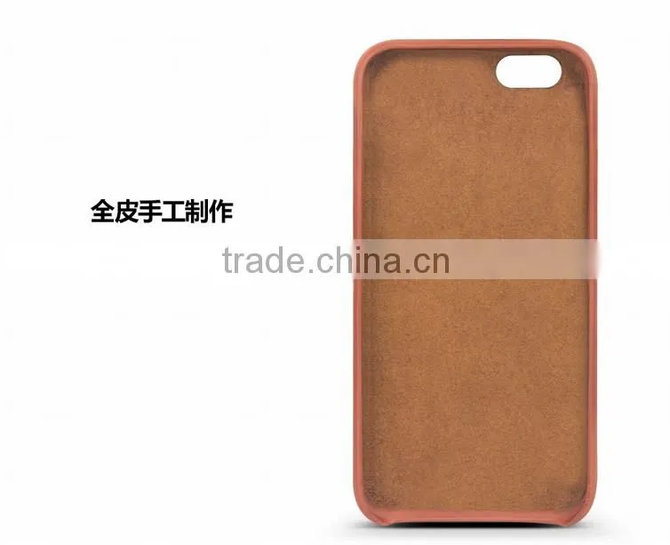 New Design Premium Business Style Leather Back Cover With Card Slot For iPhone 6