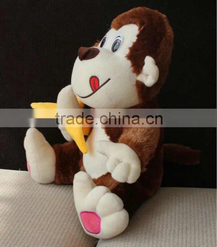stuffed monkey with banana