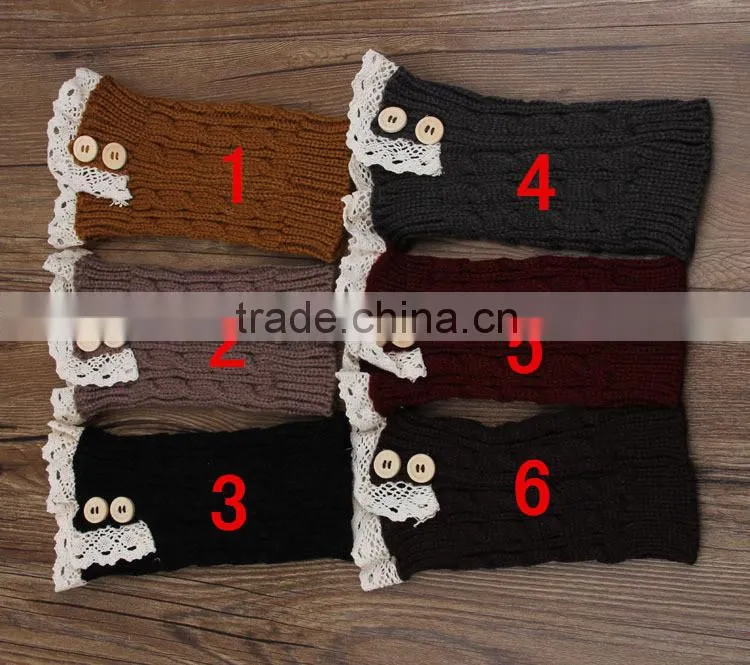 Nice girl crochet knitting lace leg warmer infant warmer boot socks