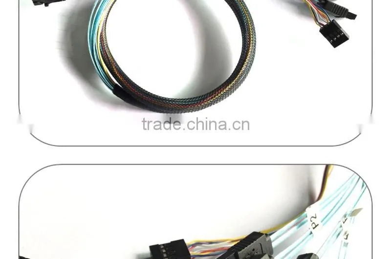 Vision Mini SAS SFF-8643 to SATA 7pin with sideband SGPIO Cable