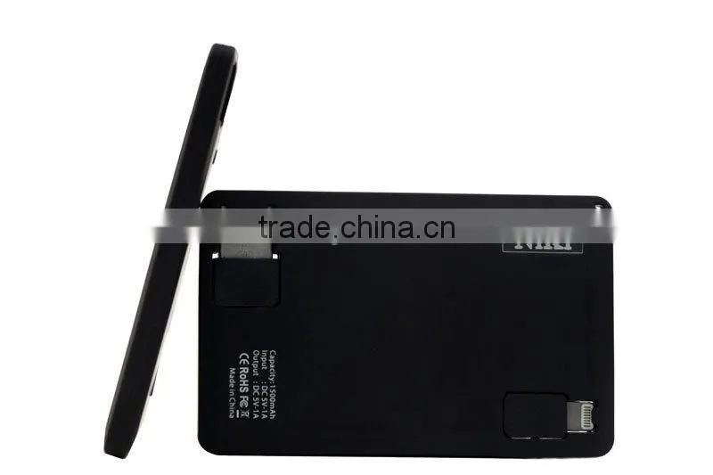 Newest Ultra Slim Power Bank,Credit Card Power Bank 1500mAh for Smartphone
