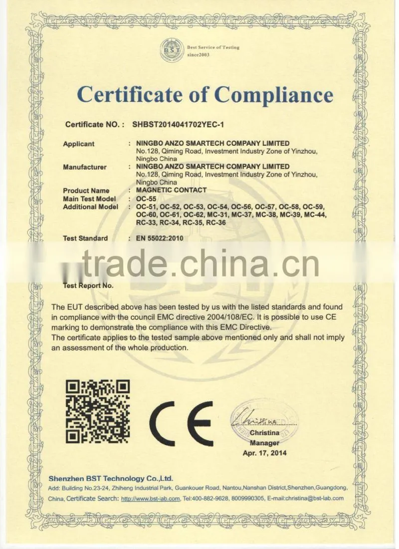 Surface Mounted Magnetic contacts over head door Heavy duty Normal open normal close Door Magnetic contact