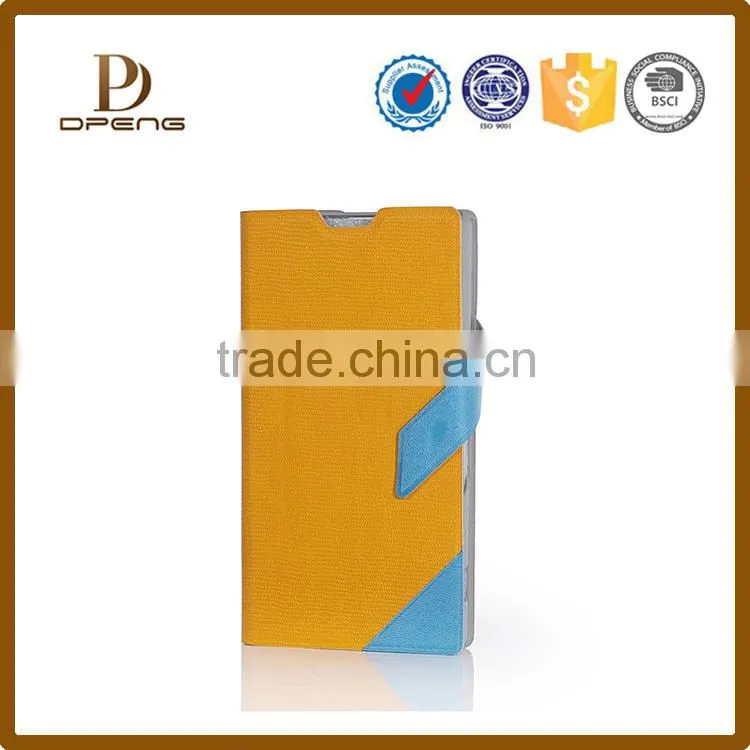 2015 Top sale custom OEM design PU leather Striped phone case