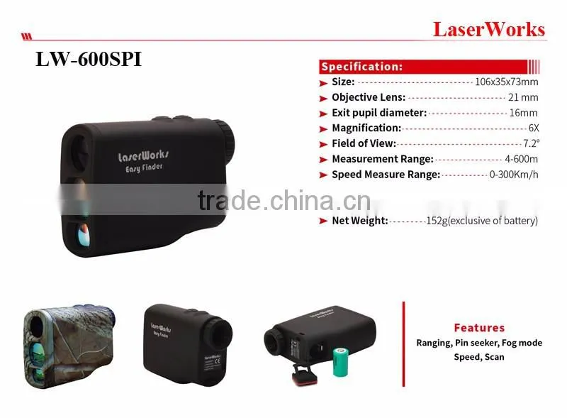 2016 Hotsale Golf Laser Rangefinder,Golf Rangefinder Pin Sensor Golf Laser Range Finder Hunting Manufacturer From China