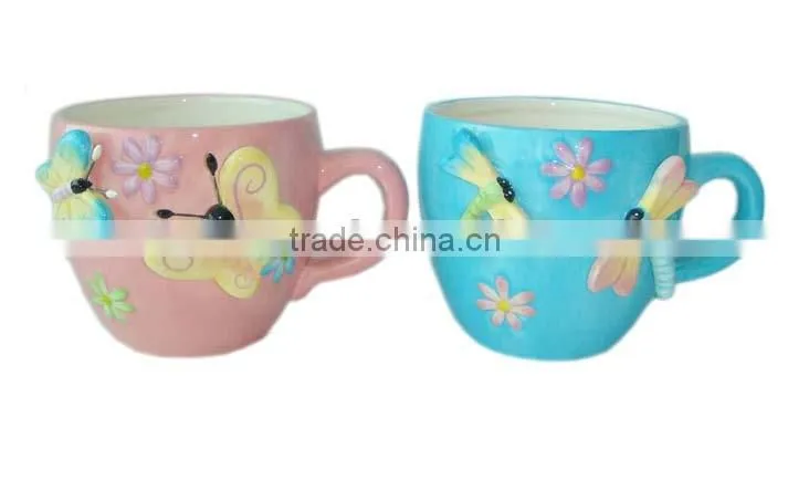 factory direct wholesale Ceramic Spring Teapot With Butterfly