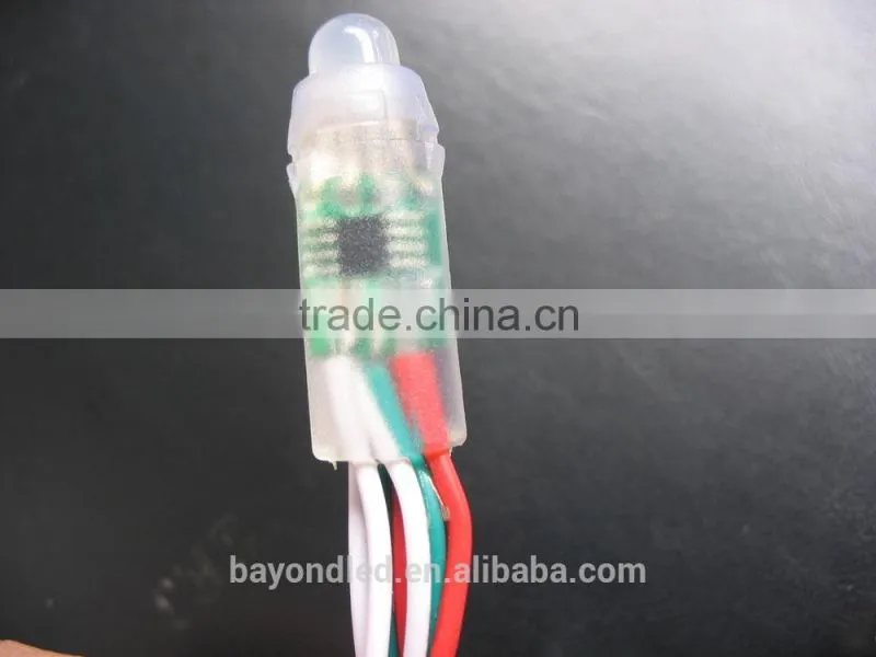 12mm Diffused Thin Digital full color LED Pixels (Strand of 50) - WS2801