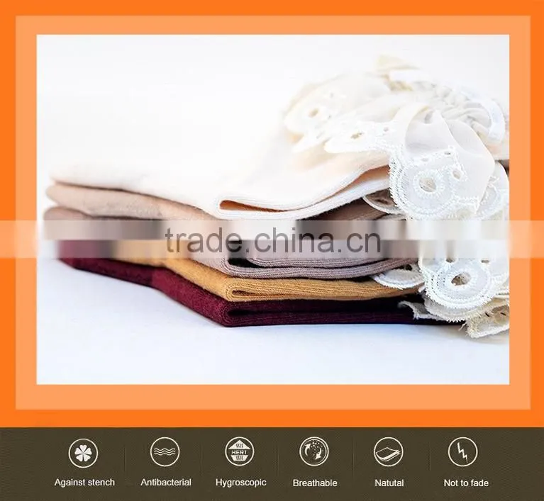 lady 200N fashion cotton socks with chiffon lace on the cuff wholesale socks