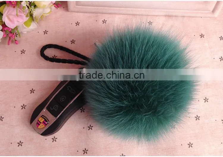 Fox Fur Ball Key Chain / Fur Pom Poms / Fox Fur Keychain