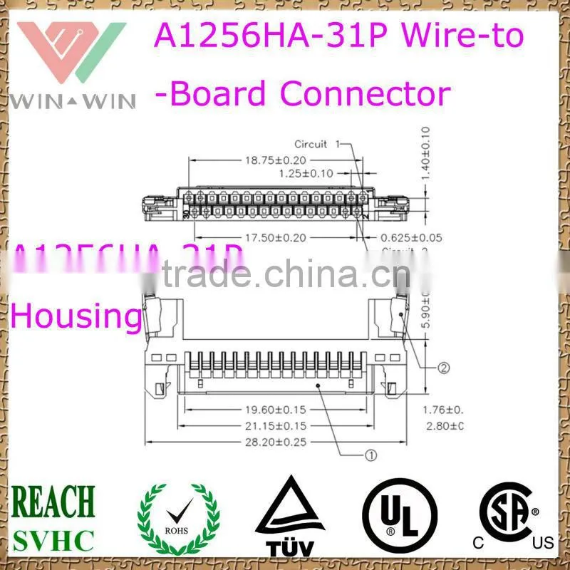 A1256HA-31P 1.25mm pitch Electrical wire to board connector