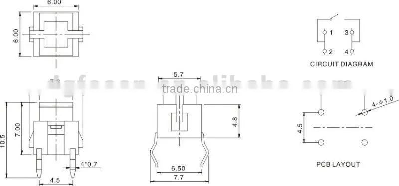 4 pin momentary 6*6 illuminated tact switch TS-2003