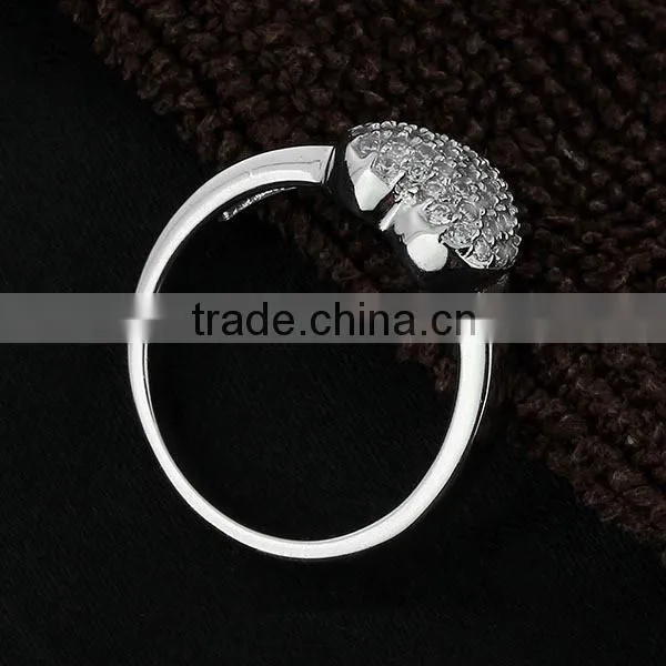 Fashion Cubic Zirconia Heart Ring , Lady Ring,New Design Rings Silver Jewelry