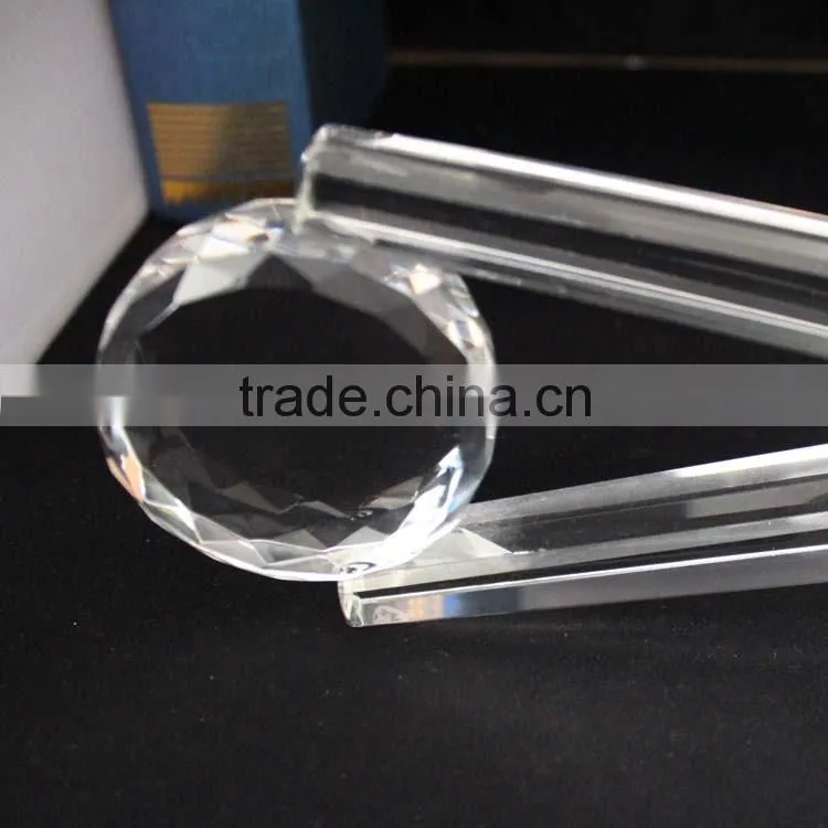 "v" shaped crystal round ball troghy cup