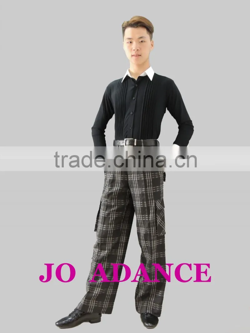 Men dance practice pants Men's ballroom dance pants Men's Exercises clothing Ballroom Clothing Tights