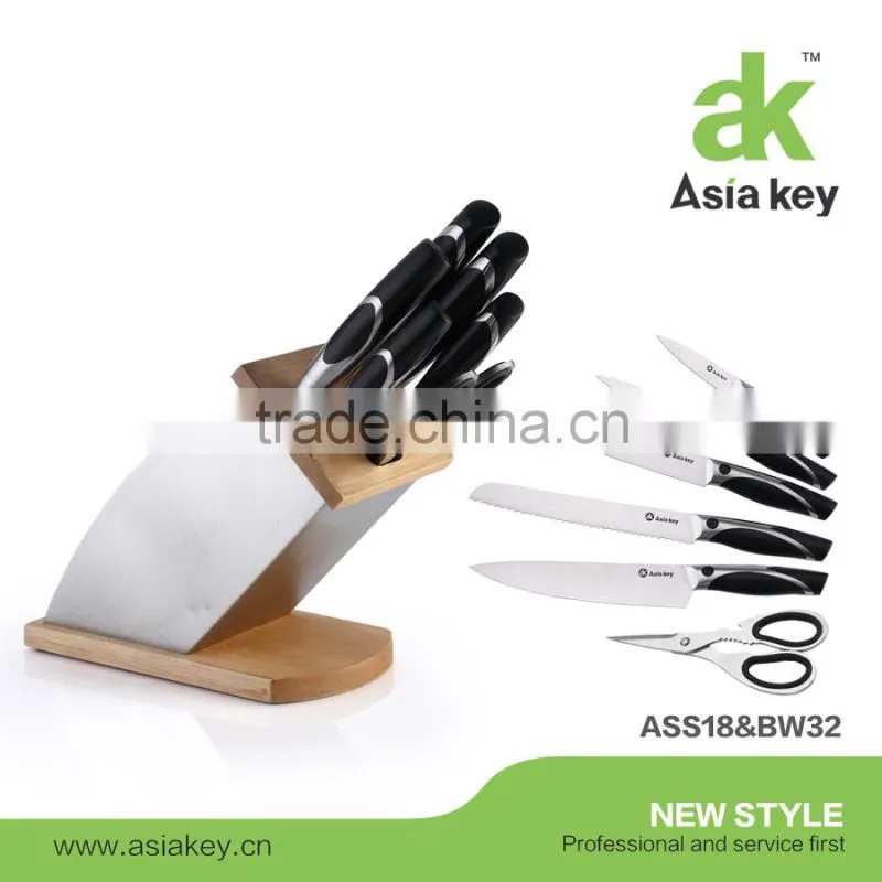 FDA & LFGB royalty line knife set 7pcs include knives,scissors,wooden block