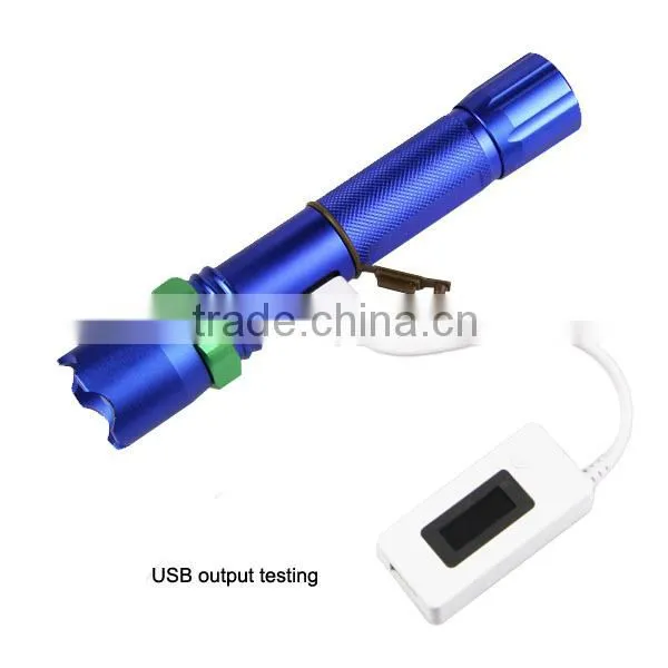 POPPAS-809B Powerful 150LM New Security Torch 1101 USB police flashlight
