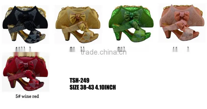 2016 Top Fashion ankara fabric African Wax Shoes And Bags ladies shoes and matching bags african shoes and bag set