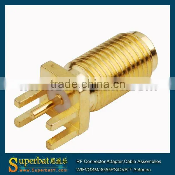 RP-SMA End Launch Jack PCB Mount long version sma connector dimensions