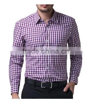 new model fashion plaid men casual shirts pictures