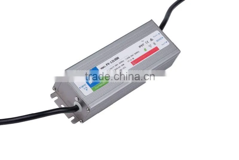 CE RoHS approved 100w IP67 switching power supply led driver 12v led transformer