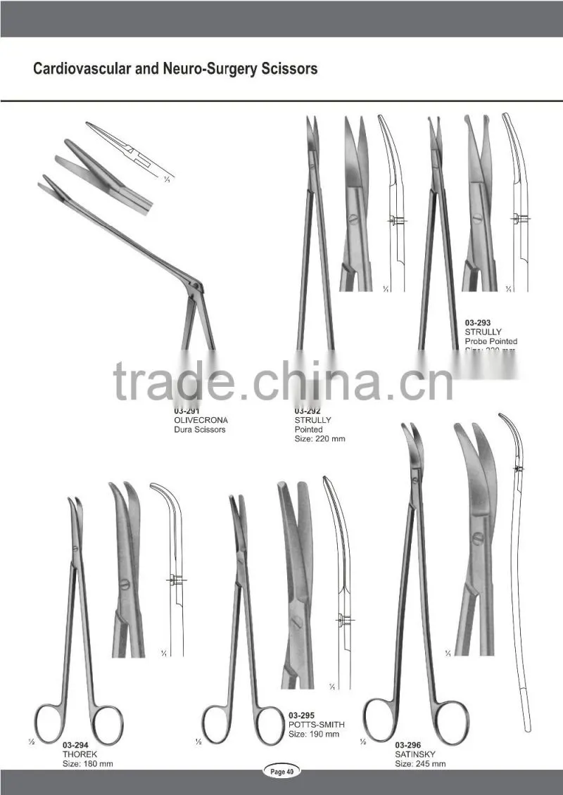 Cardiovascular and Neuro-Surgery Scissors Pakistan Surgical Instruments