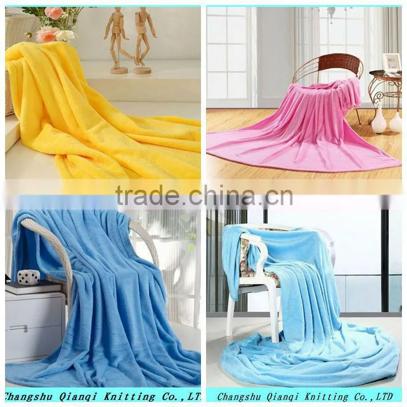 cheap plain dyed double-sided coral fleece blanket