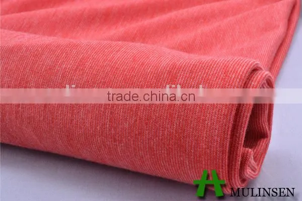 Mulinsen textile T/R Roma spandex polyester viscose fabric/ space dye fabric