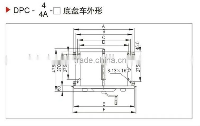 Circuit Breaker chasis truck (DPC-4-1000T/DPC-4A-1000T), 1000mm