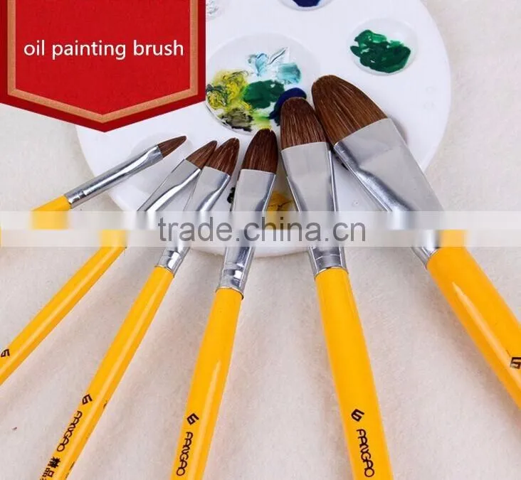 nylon hair artist paint brush set Watercolor Acrylic Oil painting Art Painting Brush Handle Brush Oil Acrylic Brush