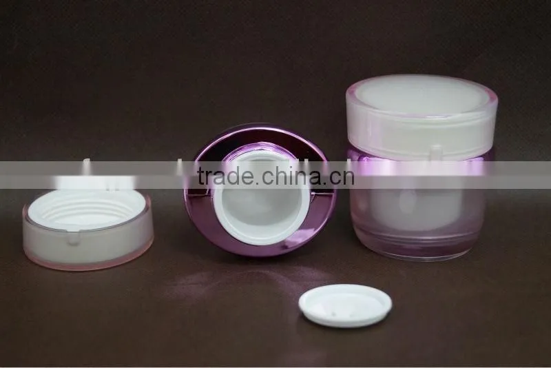 acrylic transparent plastic cosmetic set jars and bottles