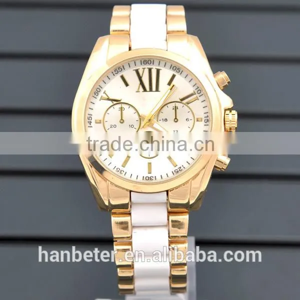 Golded man watches geneva limited edition quartz watch with water resistant